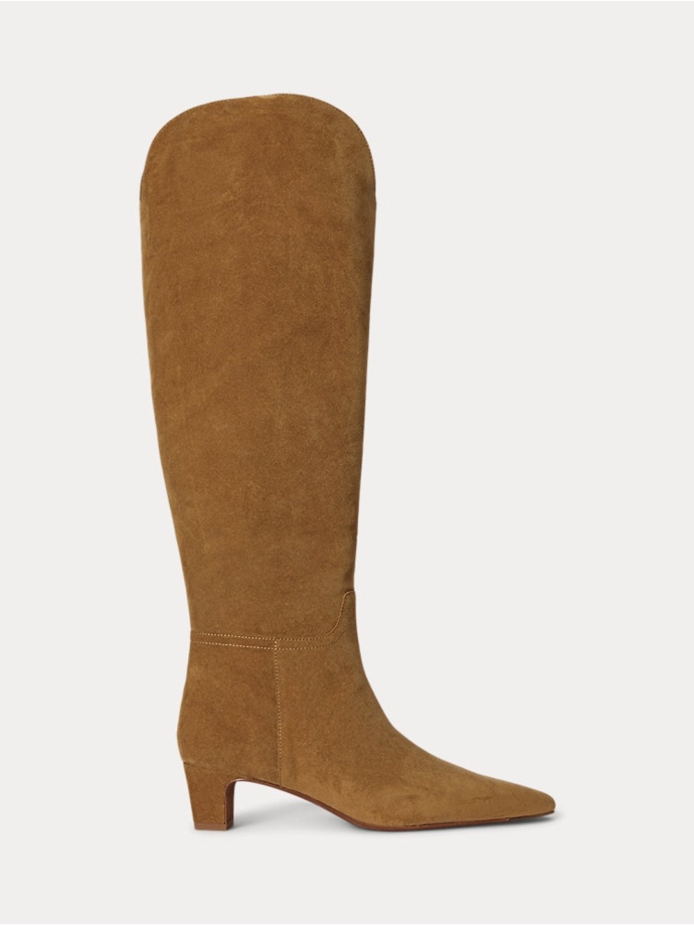 Polo by Ralph Lauren Suede Calfskin Western Pointed-Toe Tall Boot size 6B